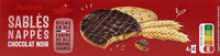 Sablés nappés chocolat noir