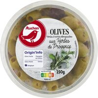 Olives vertes et noires dénoyautées aux herbes de Provence