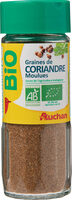 Graines de coriandre moulues issues de l'agriculture biologique