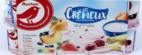 Les Crémeux avec morceaux6 saveurs : Cassis - Cerise - Pêche - Fraise - Ananas - Abricot