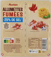 Allumettes fumees -25% de sel*