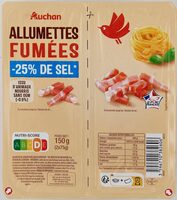 Allumettes fumees -25% de sel*