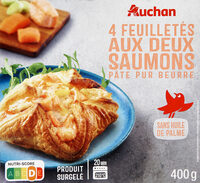 4 Feuilletés aux deux saumonsPâte pur beurre