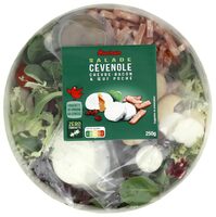 Salade Cévenole Chèvre - bacon et œuf pochéVinaigrette au vinaigre balsamique