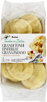 Grandi tondi finferli trifolati e Grana Padano