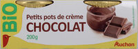 Petits pots de crèmeChocolatissus de l'agriculture biologiqueLogo ABLogo Européen (feuille étoilée)FR-BIO-01Agriculture UE / non UE