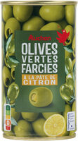 Olives vertes farcies à la pâte de citron
