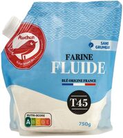 Farine Fluide (origine blé français)Garantie sans grumeauxIdéale pour pâtisserie et cuisine