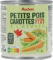 Petits pois extra-fins et jeunes carottes à l'étuvée