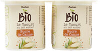 Yaourt nature sucre de canne au lait entier issu de l'agriculture biologique