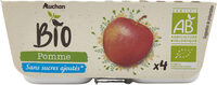 Issues de l'agriculture biologique.Sans sucres ajoutés*.POMME * conformément à la réglementation. Contient des sucres naturellement présents dans les fruits.