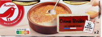 Crème brûlée saveur vanille avec sachet d'éclats de caramel