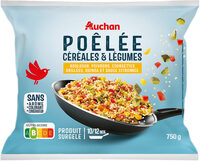 Poêlée céréales et légumes sauce citronnée boulgour+ poivrons+ courgettes grillées + quinoa