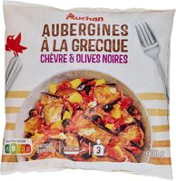 Aubergines à la Grecquechèvre et olives noires