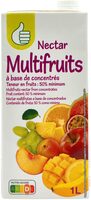 Nectar multifruits à base de concentrés - Teneur en fruits : 50% minimum