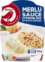 Merlu sauce citron, riz et petits legumes