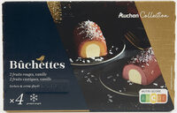Bûchettes Sorbets et crème glacée2 fruits rouges, vanille 2 fruits exotiques, vanille
