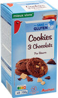 Cookies pur beurre 3 chocolats 150g