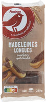 Madeleines longues marbrées goût chocolat