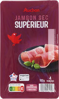 Jambon sec supérieur Auchan, sans conservateur, 7 mois d'âge