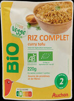 Riz complet curry tofu issu de l'agriculture biologique