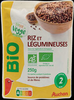 Riz et légumineuses issus de l'agriculture biologique