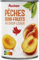 Pêches demi-fruit au sirop léger