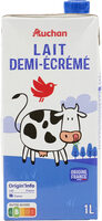 Auchan lait demi écrémé origine France