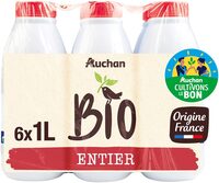 Auchan bio lait entier