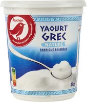 Auchan yaourt grec nature 1kg