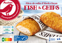 Filets de colin d'Alaska façon FISH et CHIPS.Qualité sans arête*