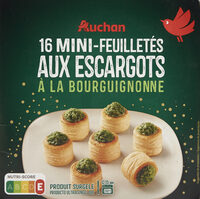 16 mini feuilletés aux escargots à la bourguignonne