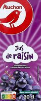 Jus de raisin partiellement à base de concentré