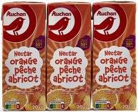 Nectar orange pêche abricot partiellement à base de concentré
