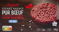 STEAKS HACHES PUR BOEUF Facon bouchère 5% de Matières grasses