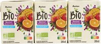 Nectar multiruits à base de concentrés BIOSans sucres ajoutés* *contient les sucres naturellement présents. teneur en fruits 81.5% minimum