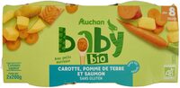 Carotte, pomme de terre et saumon