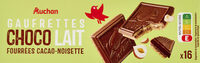 Gaufrettes Choco laitfourrées cacao - noisette