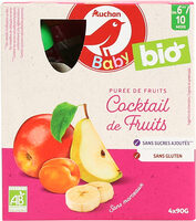 Auchan Baby Bio - Purée de fruits - Cocktail de fruits