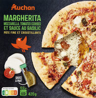 Margherita, mozzarella, tomates cerises et sauce basilic