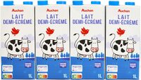 Lait Demi Ecrémé AUCHAN 8x1L