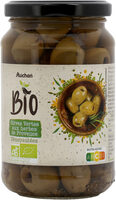 Olives vertes dénoyautées aux herbes de Provence