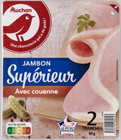 Jambon cuit supérieur avec couenne