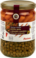 Petits pois extra fins et jeunes carottes à l'étuvée aux petits oignons