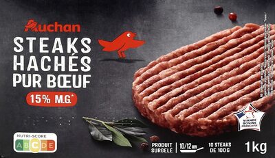 10 Steaks Hachés pur bœuf 15% de matières grasses