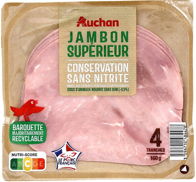 Jambon SupérieurSans couenneConservation Sans Nitrite grâce aux extraits végétaux et antioxydants