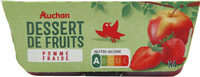 Auchan. Dessert de fruits. Pomme/Fraise