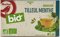 Infusion tilleul mentheissue de l'agriculture biologique