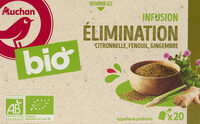 BIO Infusion EliminationCitronnelle, fenouil, gingembre