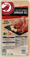 Auchan jambon sec les fines tranche 80g